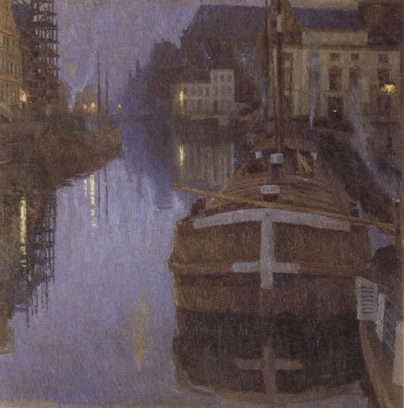 Albert Baertsoen Ghent,Evening Germany oil painting art